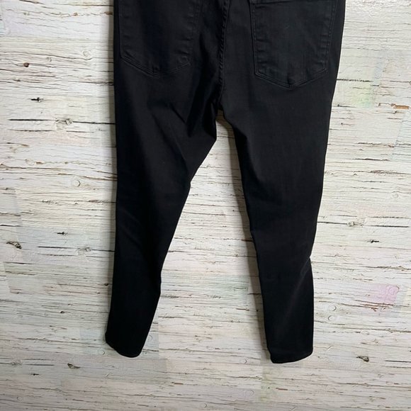 Frame Denim Le Skinny de Jeanne Ripped distressed Hem Black Jeans Size 28 - Picture 6 of 11